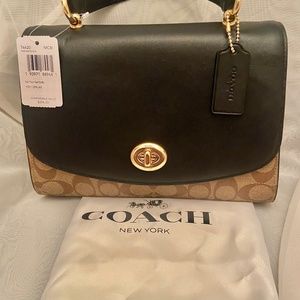 Coach Brown/Black Signature Satchel